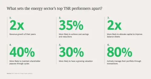 Slide 2 of 9 What sets the energy sectors top TSR performers apart?