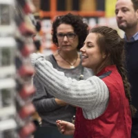 Couple shopping in retail store