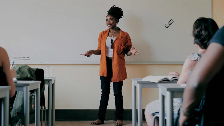Image 4: Female teacher in classroom