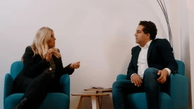 Video interview still of Adriana Nuneva, chief digital officer of CWS Group