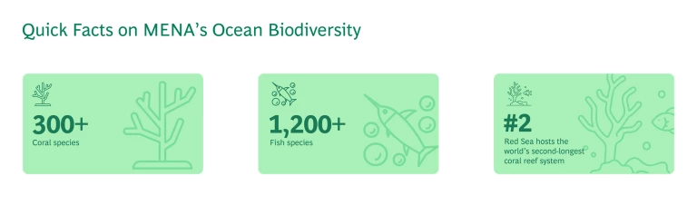 Quick facts on MENA's Ocean Biodiversity