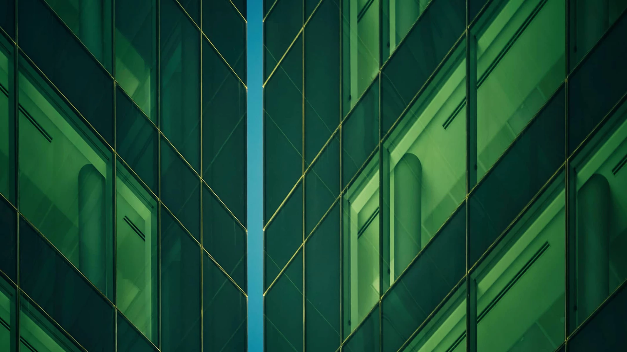 Image of geometric shapes in green