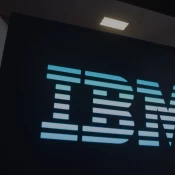 "Blue IBM logo"
