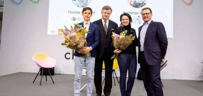 Hortense Harang (Fleurs d’Ici) et Thomas Matagne (Ecov) lauréats du Prix BCG de l’Entrepreneur Social de l’année 2019.