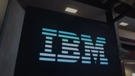 "Blue IBM logo"