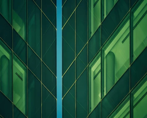 Image of geometric shapes in green