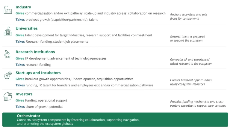 components of a successful ecosystem