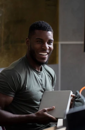 young man using mobile phone