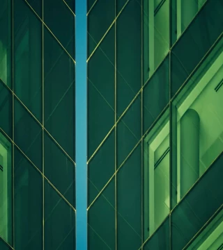 Image of geometric shapes in green
