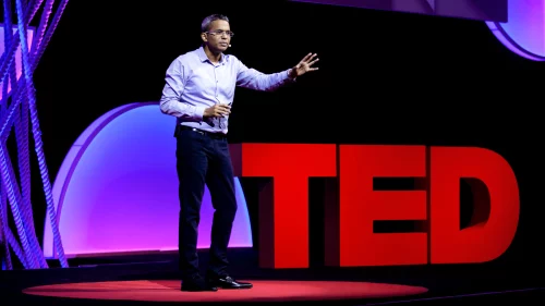 BCG expert Abhishek Gopalka giving a TED talk