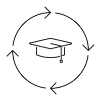 Custom Cycle |Education |Icon