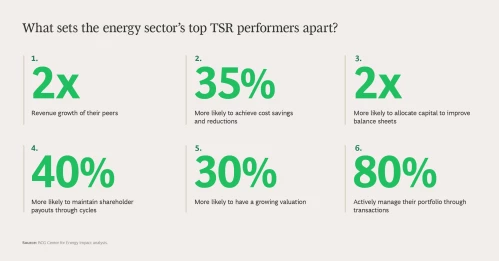 Slide 2 of 9 What sets the energy sectors top TSR performers apart?