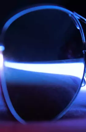 Close-up of aviator style sunglasses