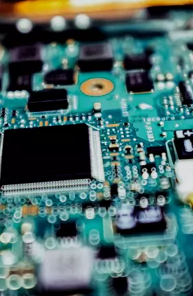 Close-up of a computer motherboard