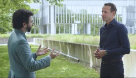 Video still of BCG X managing director and partner interviewing BMW VP Oliver Ganser
