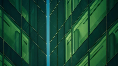 Image of geometric shapes in green 