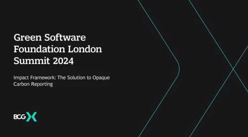 Session: The Green Software Foundation’s Impact Framework